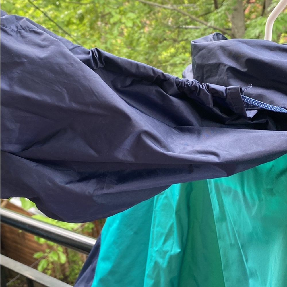 Colorblock Rain Jacket - Yellow Navy Teal Red - Picture 4 of 6